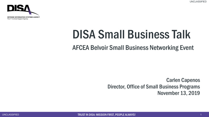 disa small business talk