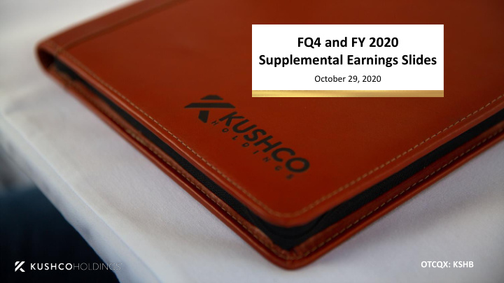fq4 and fy 2020 supplemental earnings slides
