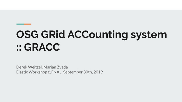 osg grid accounting system gracc