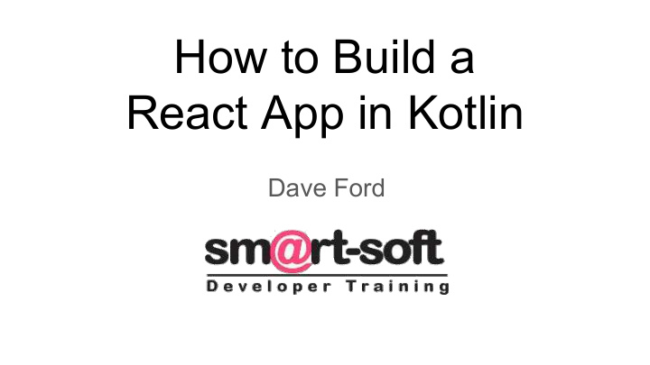 how to build a react app in kotlin