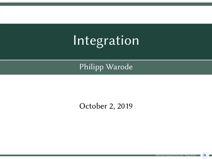 integration