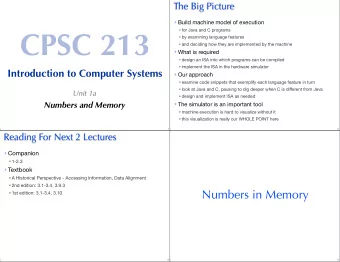 CPSC 213   for Java and C programs   by examining language features   and deciding how