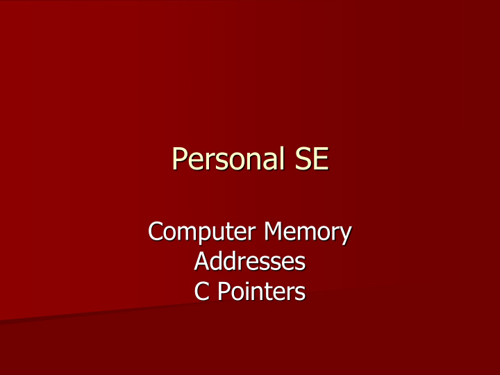 personal se