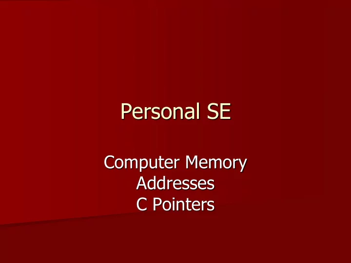 personal se