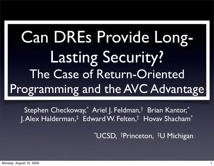 can dres provide long lasting security
