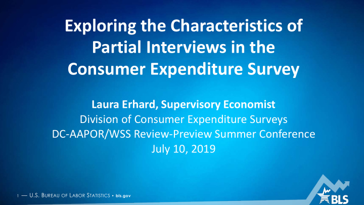 partial interviews in the consumer expenditure survey