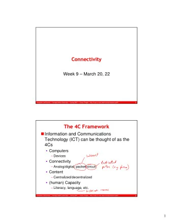 Week 9  March 20, 22