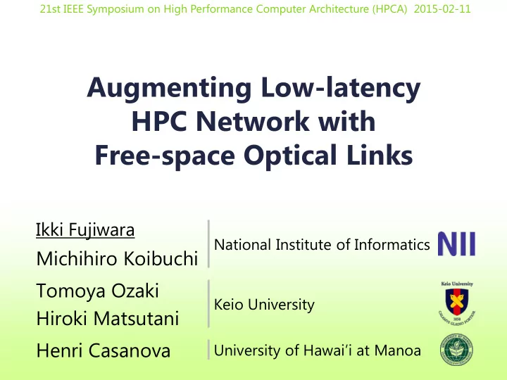 augmenting low latency
