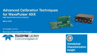 for WavePulser 40iX  High Speed Interconnect Analyzer  March-2020  Giuseppe Leccia  Business