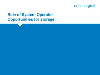 Opportunities for storage  National Grid  UK and US  Electricity and Gas  Transmission &amp;