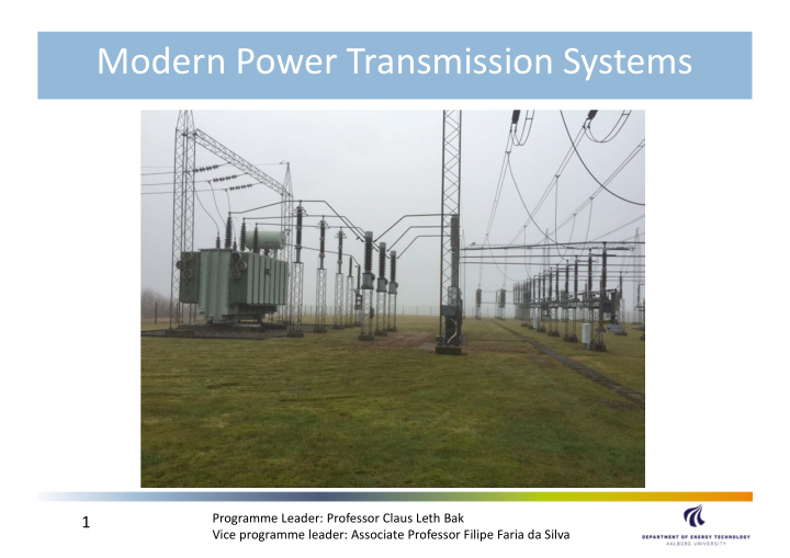 modern power transmission systems
