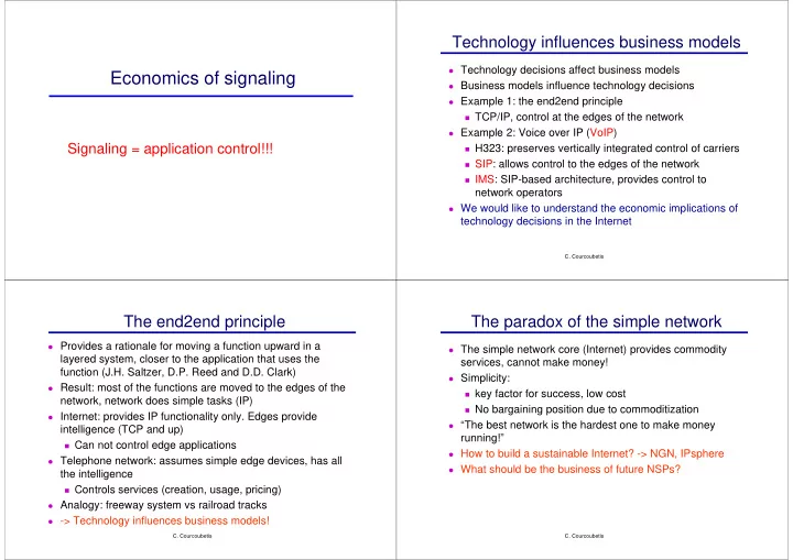 economics of signaling