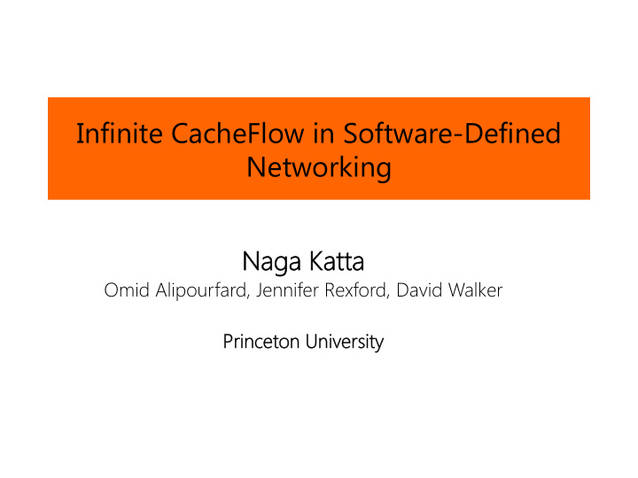 infinite cacheflow in software defined networking