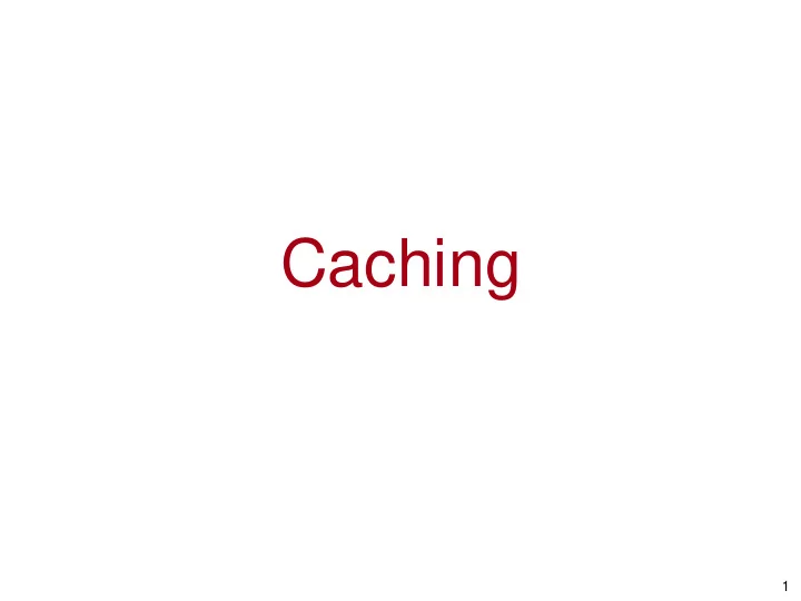 caching