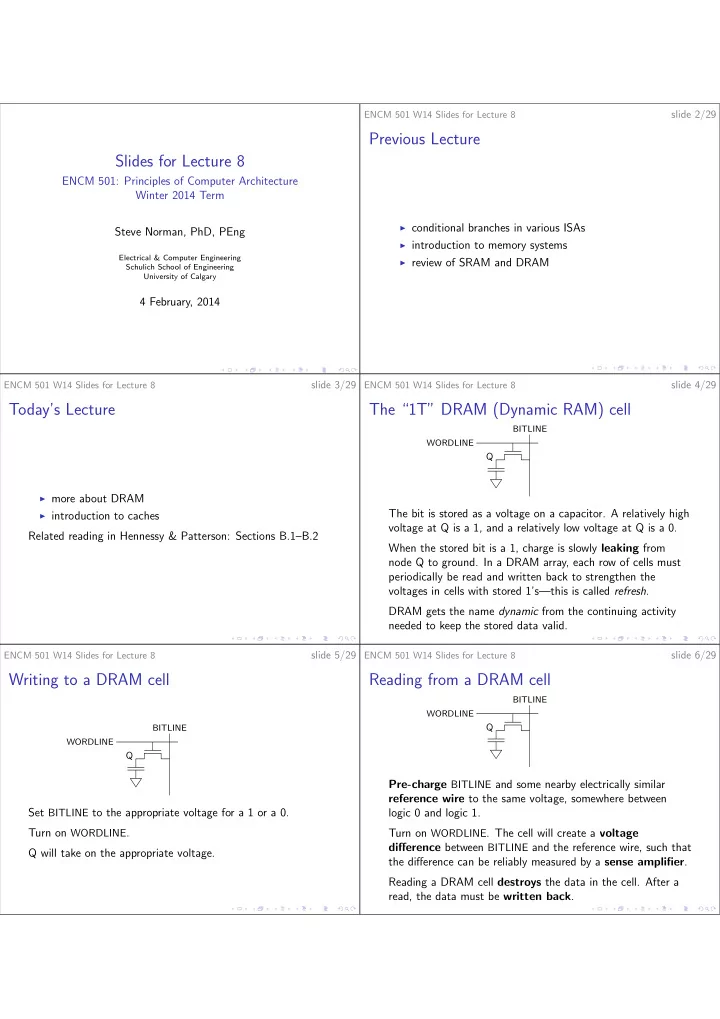 previous lecture slides for lecture 8