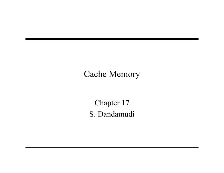 cache memory