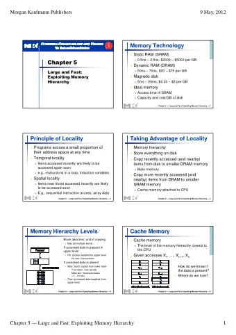 Memory Technology  Static RAM (SRAM)    0.5ns  2.5ns, $2000
