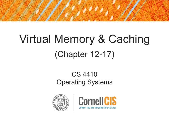 virtual memory caching