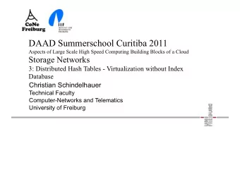 DAAD Summerschool Curitiba 2011  Aspects of Large Scale High Speed Computing Building Blocks of a