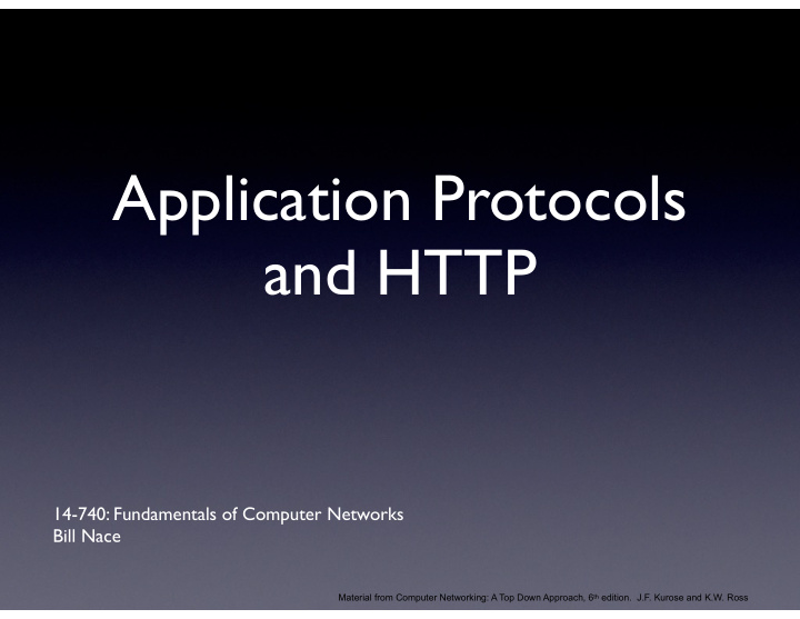 application protocols and http