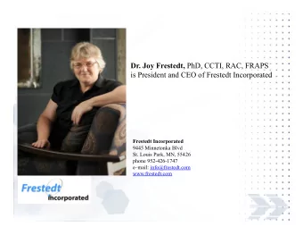 Frestedt Incorporated  9445 Minnetonka Blvd  St. Louis Park, MN, 55426  phone 952-426-1747