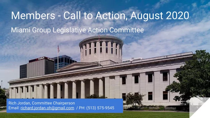 members call to action august 2020
