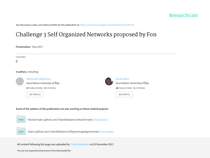 challenge 3 self organized networks proposed by fon