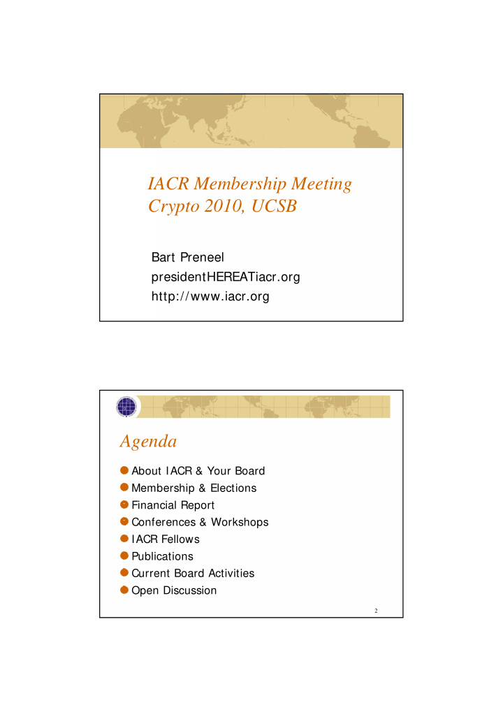 iacr membership meeting crypto 2010 ucsb