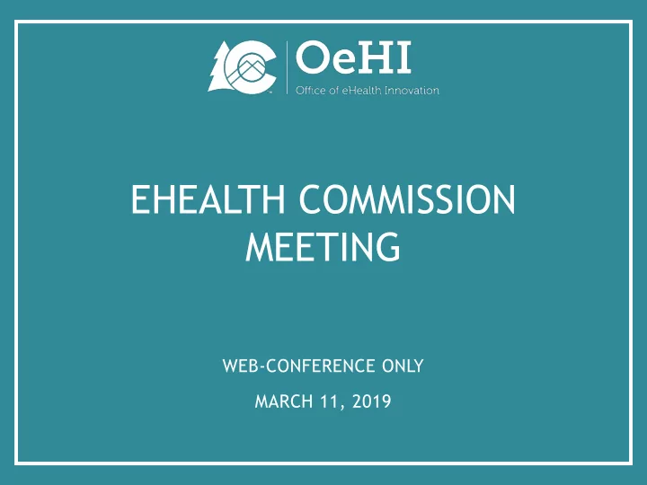 ehealth commission