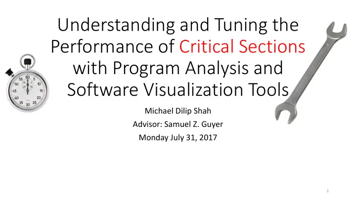 understanding and tuning the performance of critical
