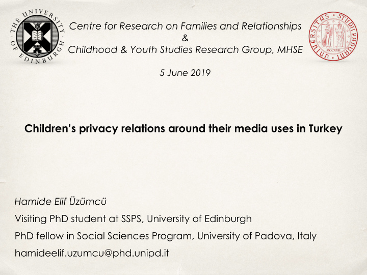 children s privacy relations around their media uses in