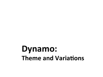 Dynamo:      Theme  and  Varia0ons    @shanley    Riak    150