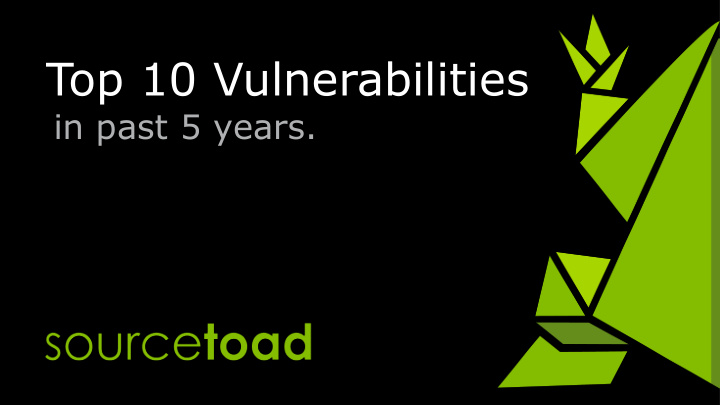 top 10 vulnerabilities