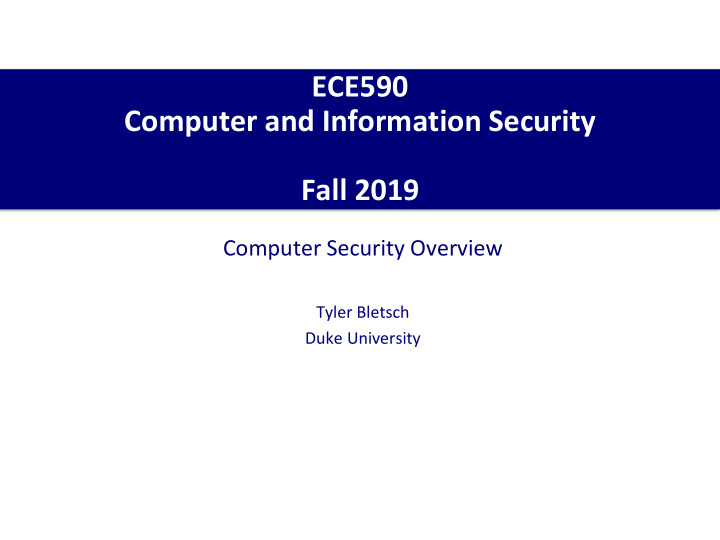 computer and information security