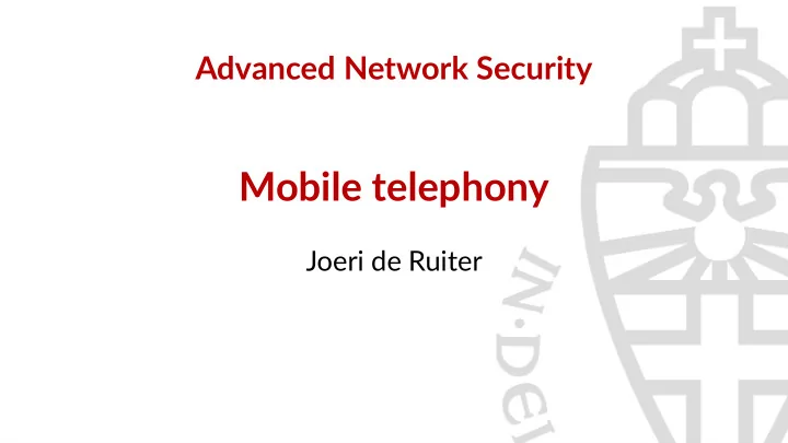 mobile telephony