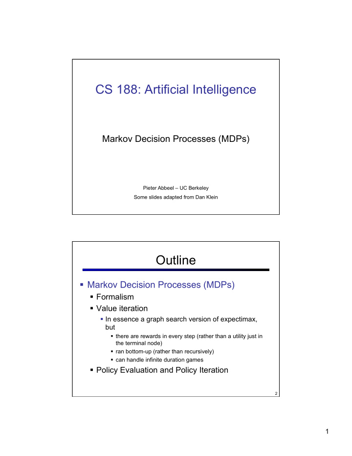 cs 188 artificial intelligence