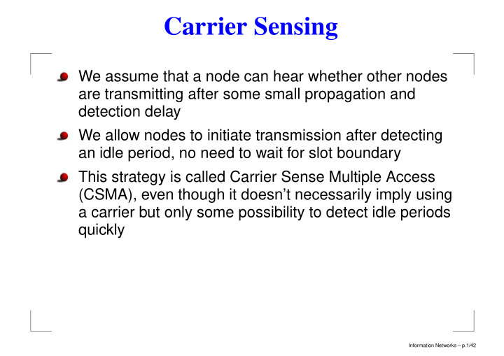 carrier sensing