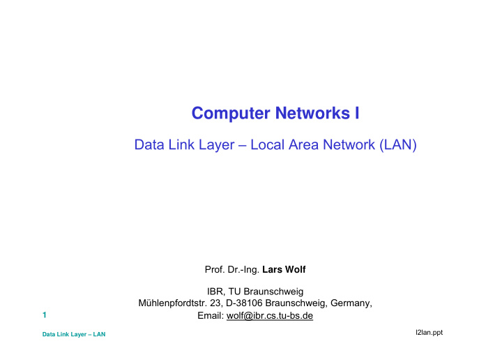 computer networks i