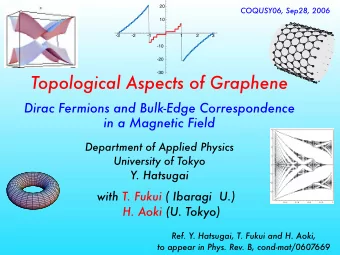Topological Aspects of Graphene  Dirac Fermions and Bulk-Edge Correspondence  in a Magnetic Field