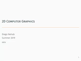 2D Computer Graphics  Geometry and Transformations  Points defjned by pair of coordinates