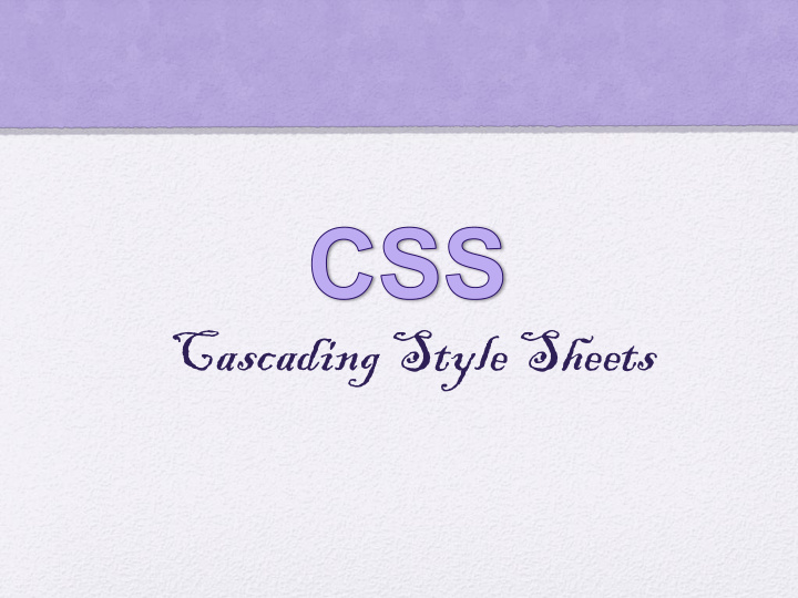 cascading style sheets what is css