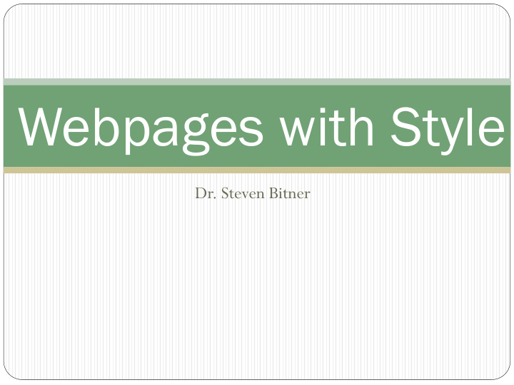 webpages with style