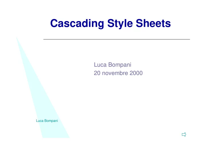 cascading style sheets