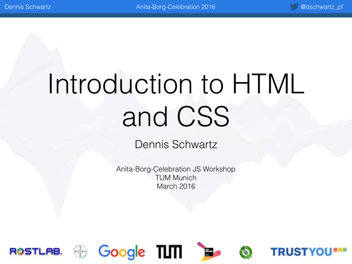 introduction to html and css