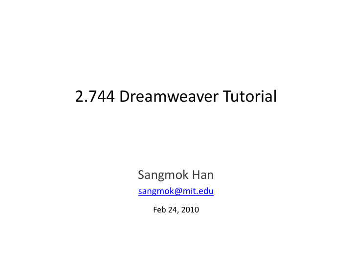 2 744 dreamweaver tutorial