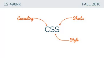 CSS  Style  WHAT IS CSS?  language for specifying the  presentations of Web documents