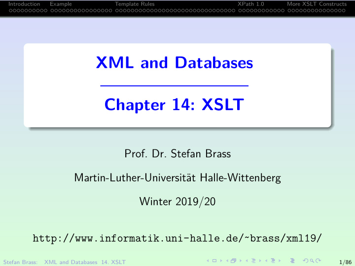xml and databases chapter 14 xslt