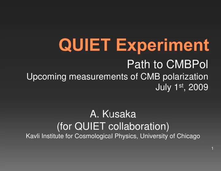 path to cmbpol