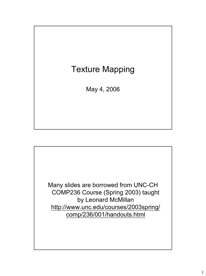 texture mapping