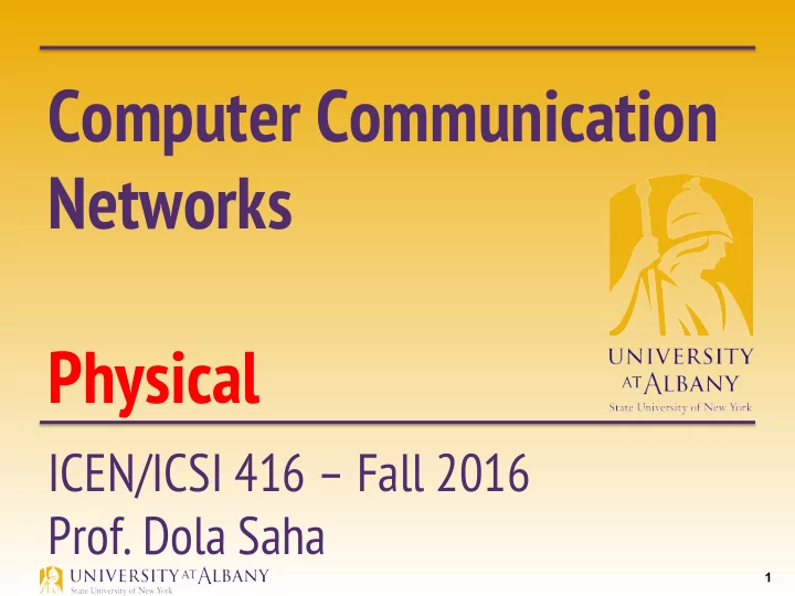 computer communication networks physical